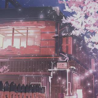 Anime landscape iPhone wallpaper