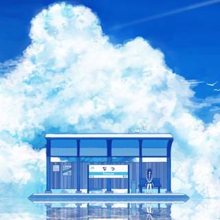 Anime landscape iPhone wallpaper