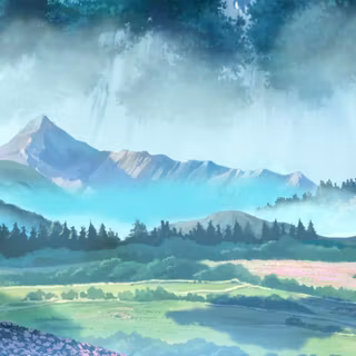 Anime landscape iPhone wallpaper