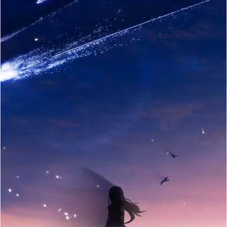 Anime landscape iPhone wallpaper