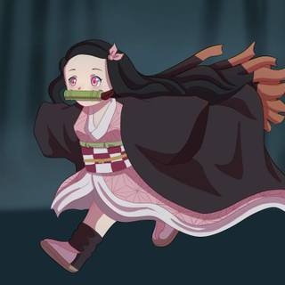 Nezuko run wallpaper