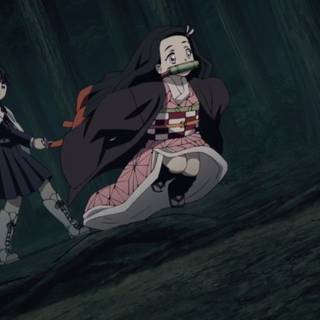 Nezuko run wallpaper