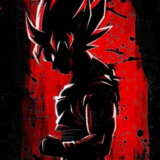 Goku red and blue wallpaper
