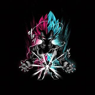 Goku red and blue wallpaper