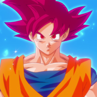 Goku red and blue wallpaper