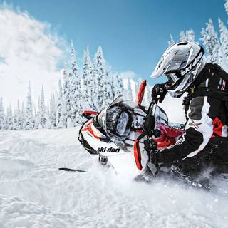 Snow machining wallpaper