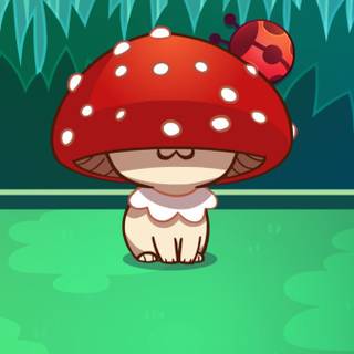 Mushroom cat wallpaper