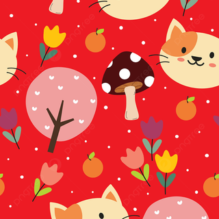 Mushroom cat wallpaper