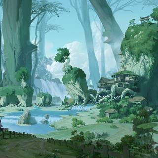 Mushroom cat wallpaper