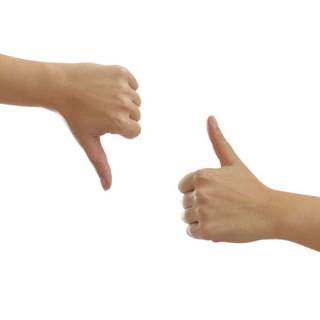 Thumbs up and thumbs down wallpaper