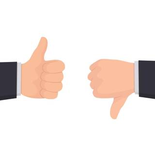 Thumbs up and thumbs down wallpaper