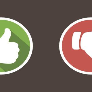 Thumbs up and thumbs down wallpaper