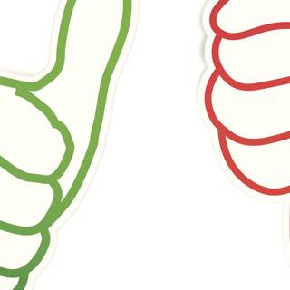 Thumbs up and thumbs down wallpaper