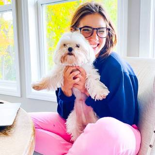 Preppy puppy wallpaper