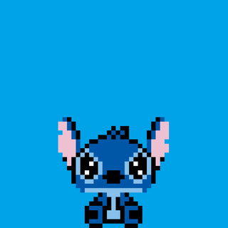 Pixel blue wallpaper