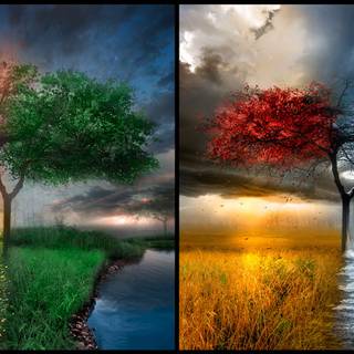 Spring collages wallpaper