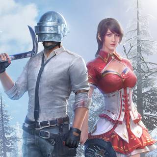 PUBG winter girl wallpaper