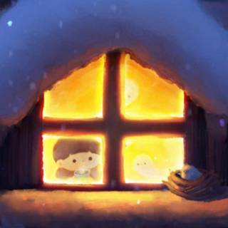 Cozy winter phone wallpaper