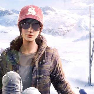 PUBG winter girl wallpaper