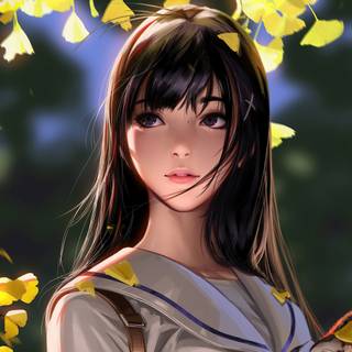 High school anime girls 4k wallpaper