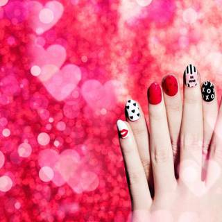 Valentine nails wallpaper