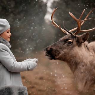 Deer Valentines wallpaper