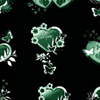 Green Valentines wallpaper
