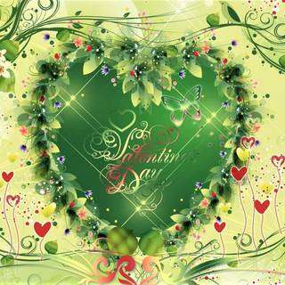 Green Valentines wallpaper