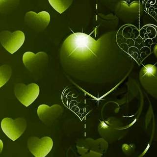 Green Valentines wallpaper