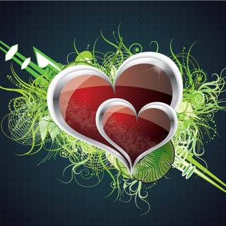 Green Valentines wallpaper