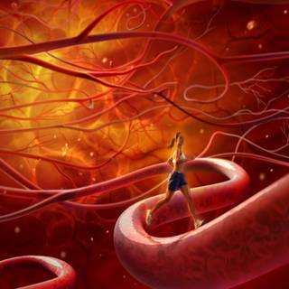 Blood vessels wallpaper