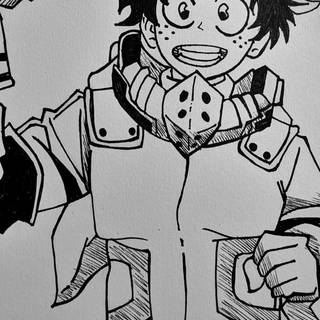 Deku drawing wallpaper