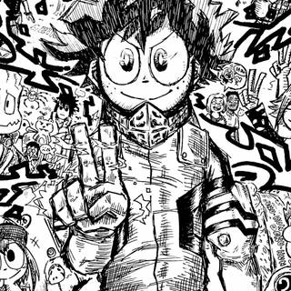 Deku drawing wallpaper