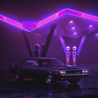 Purple Mustang wallpaper