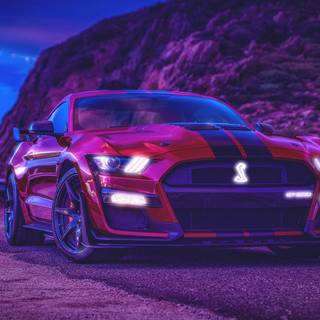 Purple Mustang wallpaper