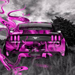 Purple Mustang wallpaper