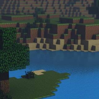 Minecraft tree wallpaper