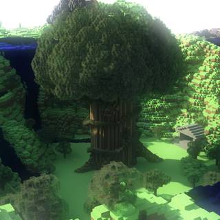 Minecraft tree wallpaper
