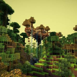 Minecraft tree wallpaper