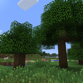 Minecraft tree wallpaper