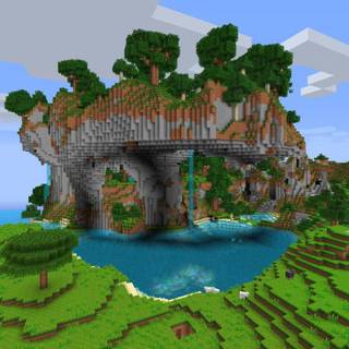 Minecraft tree wallpaper