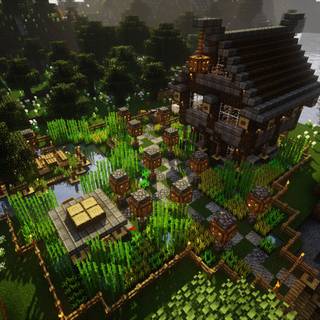 Minecraft tree wallpaper