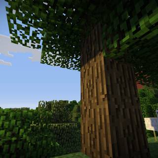 Minecraft tree wallpaper