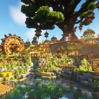 Minecraft tree wallpaper