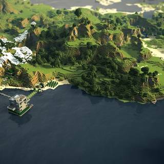 Minecraft tree wallpaper