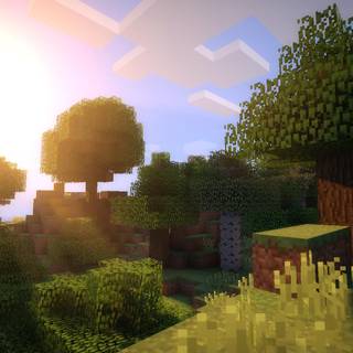 Minecraft tree wallpaper
