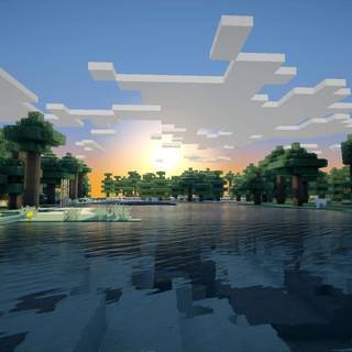 Minecraft tree wallpaper