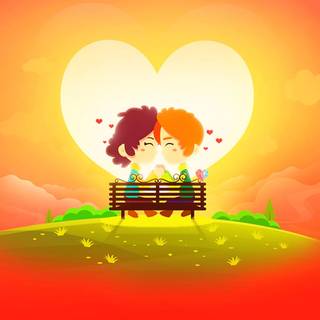 Valentine Day illustration wallpaper