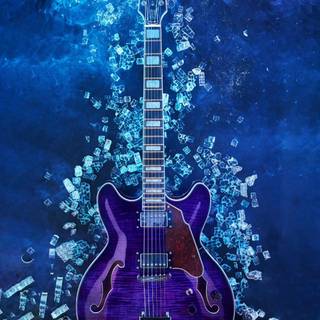 Hollow body guitar wallpaper