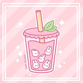 Strawberry milk tea wallpaper